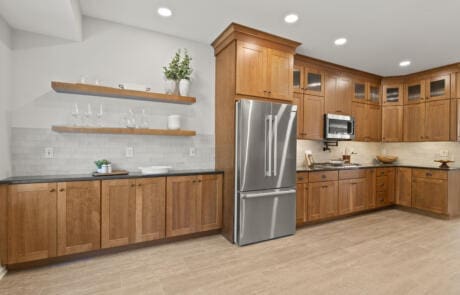 21dc Kitchen Floating Shelves Facing Range