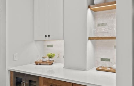 17pa Kitchen Floating Shelves And Wine Cooler Vertical