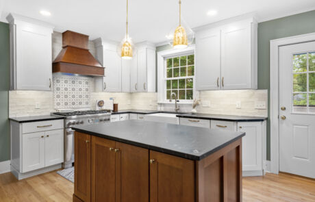 95BR – Kitchen – Full View Facing Sink, Range, and Island