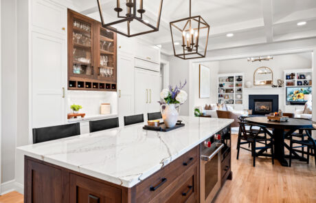 513WC – Kitchen – Full View Facing Family Room and Wine Cabinet