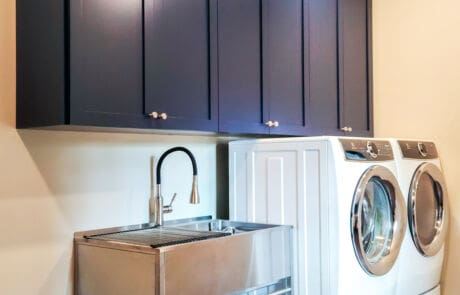 1CC – Laundry and Mudroom – Cabinets, Sink, and Appliances
